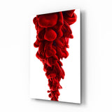 Red Layers Glass Wall Art