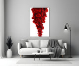 Red Layers Glass Wall Art