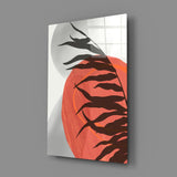 Autumn Red Glass Wall Art