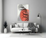 Autumn Red Glass Wall Art