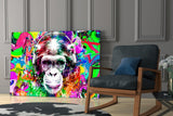 Monkey Face Glass Wall Art