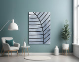 Lines of Leaf Glass Wall Art