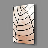 Lines of Leaf Glass Wall Art