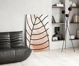 Lines of Leaf Glass Wall Art