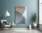 Lines of Waves Glass Wall Art