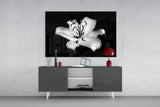 Lilies Glass Wall Art