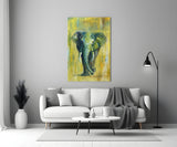 Elephant Glass Wall Art