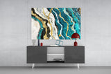 Marble Waves Glass Wall Art