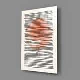 Abstract Sunset Glass Wall Art