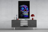 Sugar Skull Glass Wall Art