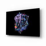 Diamond Elephant Glass Wall Art