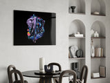 Diamond Elephant Glass Wall Art