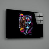 Diamond Bear Glass Wall Art