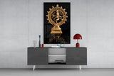 Shiva Nataraja Glass Wall Art