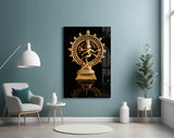 Shiva Nataraja Glass Wall Art