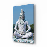 Shiva in Meditation Glass Wall Art