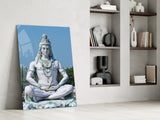 Shiva in Meditation Glass Wall Art