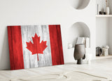 Flag of Canada Glass Wall Art