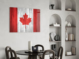 Flag of Canada Glass Wall Art