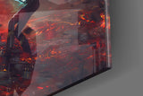 Darth Vader vs Ahsoka Tano Glass Wall Art