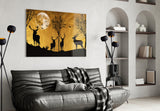 Deers Glass Wall Art