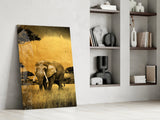 Elephant Glass Wall Art