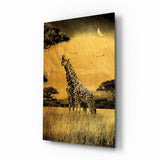 Giraffes Glass Wall Art