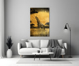 Giraffes Glass Wall Art