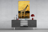 Giraffe Glass Wall Art