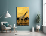 Giraffe Glass Wall Art