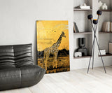 Giraffe Glass Wall Art