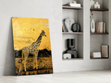 Giraffe Glass Wall Art