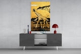 Giraffe Glass Wall Art