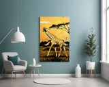 Giraffe Glass Wall Art