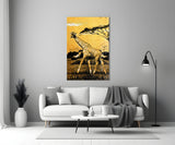 Giraffe Glass Wall Art