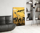 Giraffe Glass Wall Art