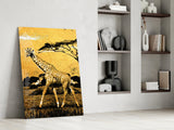 Giraffe Glass Wall Art