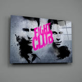 Fight Club Poster Glass Wall Art