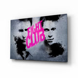 Fight Club Poster Glass Wall Art