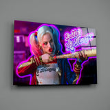 Harley Quinn Glass Wall Art