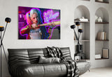 Harley Quinn Glass Wall Art