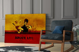 Bruce Lee Glass Wall Art