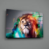 Lion Glass Wall Art