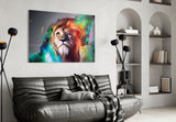 Lion Glass Wall Art