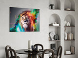 Lion Glass Wall Art