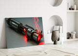 Light Saber Glass Wall Art