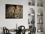 Bruce Lee Glass Wall Art