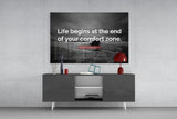 Where the Life Begins?  Glass Wall Art