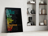 Advices Glass Wall Art