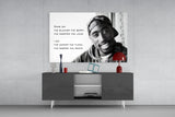 Tupac Shakur Glass Wall Art